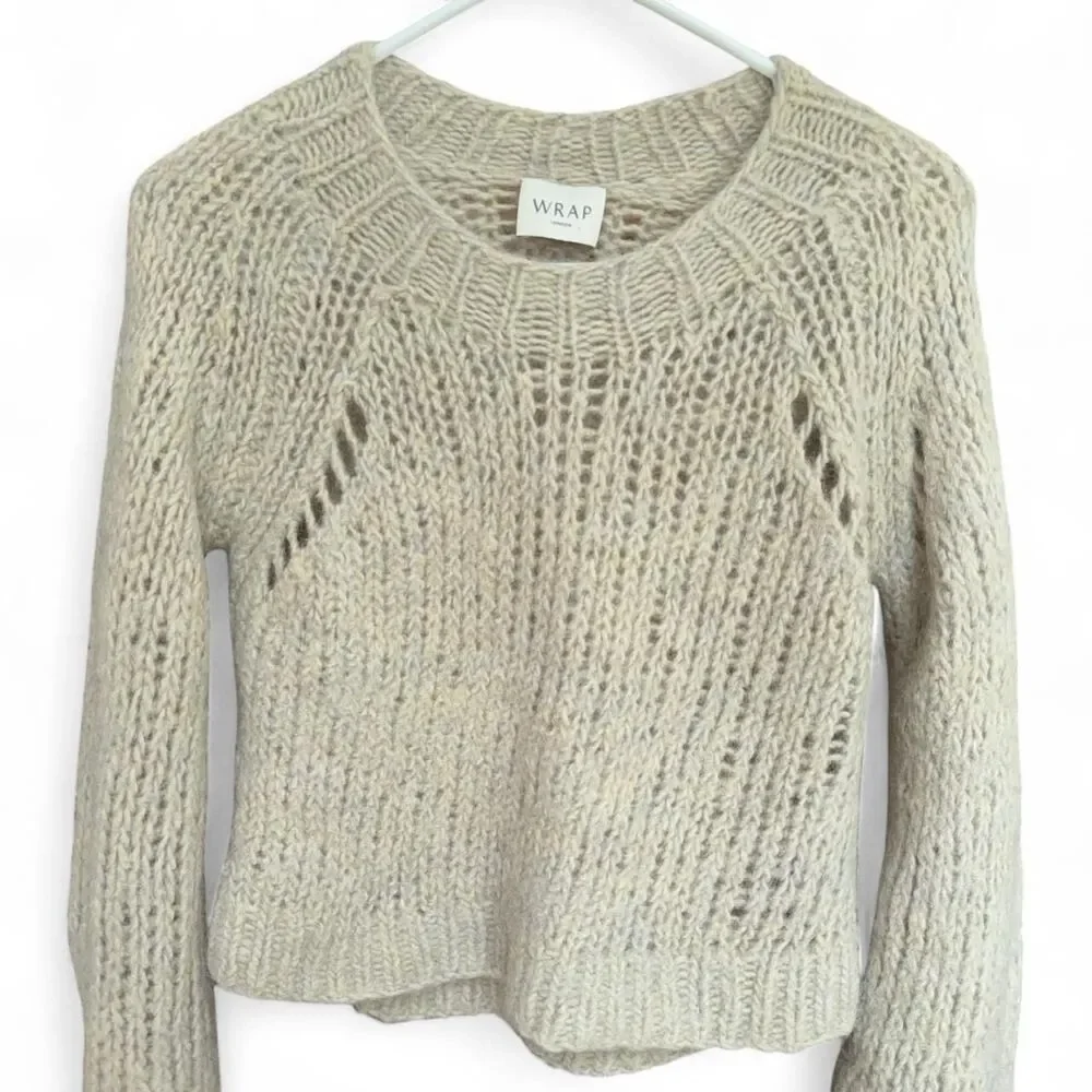 Wrap London Alpaca & Wool Blend Chunky Knit Sweater size 6